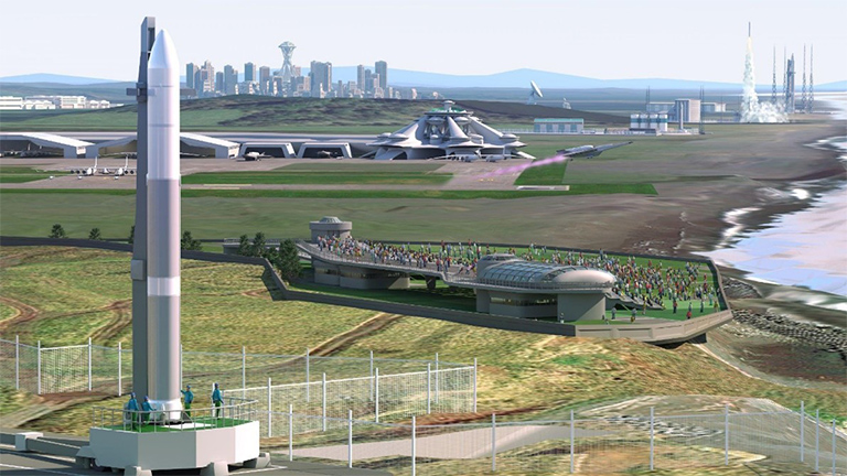 Diagram outlining the future of the project to develop a private-sector rocket launch testing facilities in Hokkaido